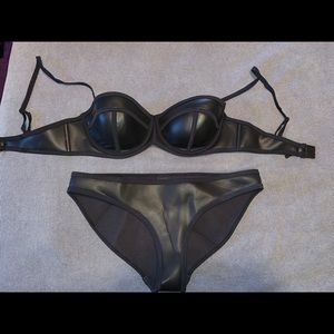 TRIANGL bikini. Worn once black leather